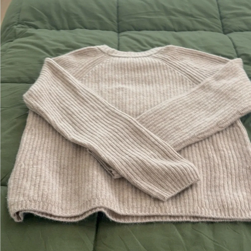 Quince Camel Ribbed Cashmere Sweater - Picture 4 of 4